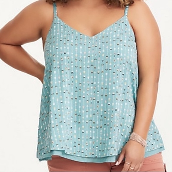 Torrid Arrow Challis Double Layer Swing Cami Size 1X - Picture 2 of 7